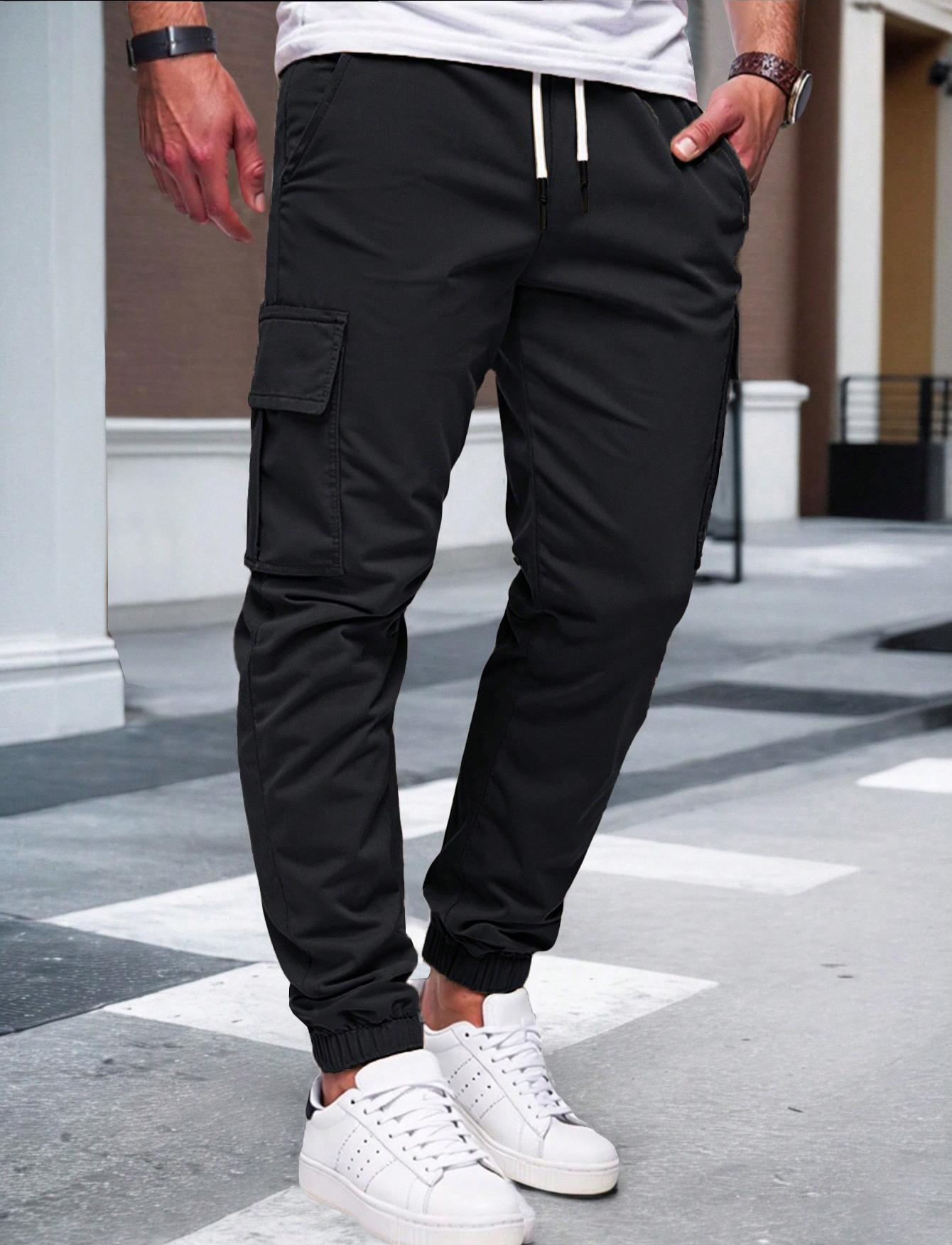 Herren Cargo-Hose Elastisch Bequem Vieltaschen