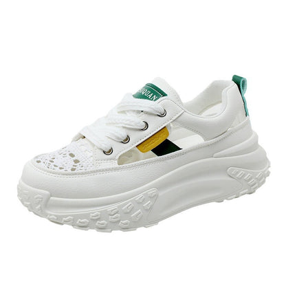 Damen Sport-Sneaker Plateau Atmungsaktiv Modern