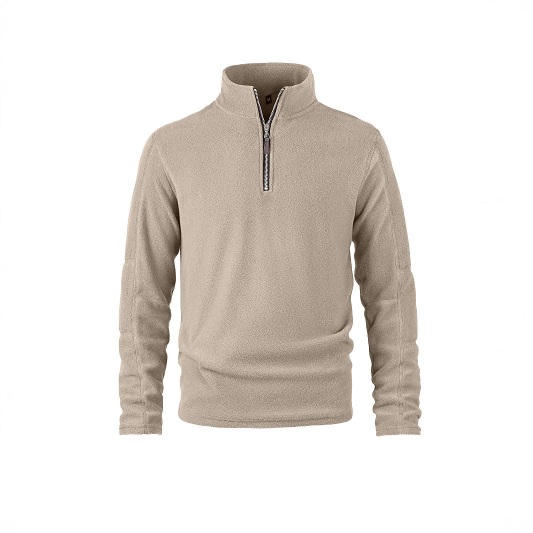 Herren Fleece-Pullover Hochkragen Warm Reißverschluss