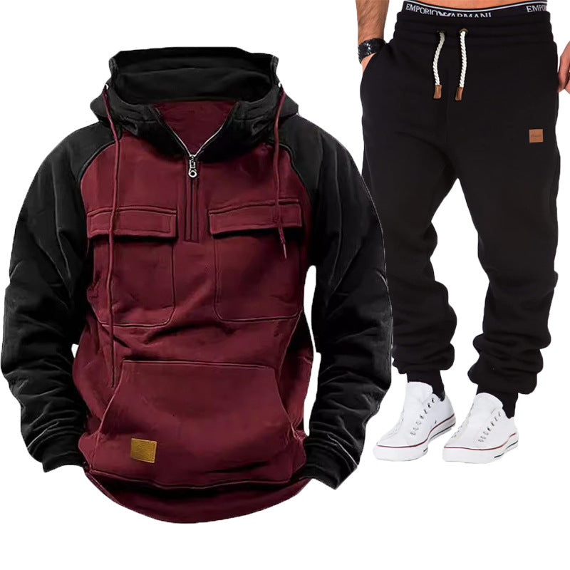 Herren Pullover Funktions mit Taschen Sportlich Warm