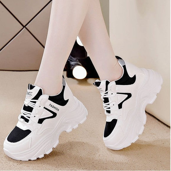 Damen Sneaker Bequem Chunky Sport Schuhe Mesh