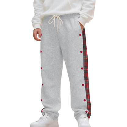 Herren Sporthose Sportlich Mit Karomuster Modern