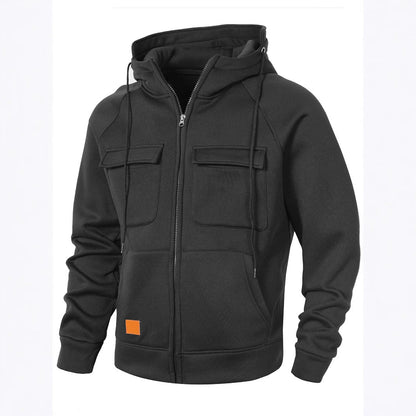Herren Kapuzenjacke Modern mit Taschen und schmalem Schnitt