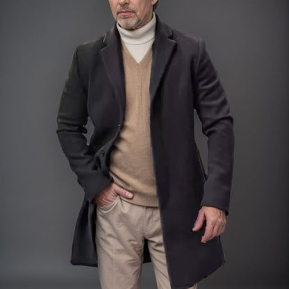 Herren Mantel Slim Fit Tailliert Elegant - BerlinGlamour