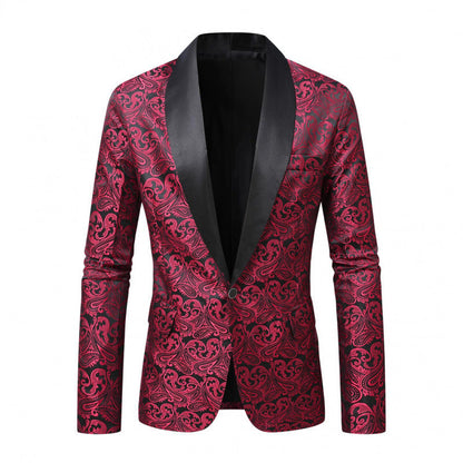 Herren Smoking Blazer Elegant mit Satin-Lapel Modern