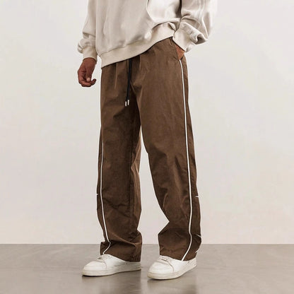 Herren Freizeithose Bequem Mit Kontraststreifen Sportlich