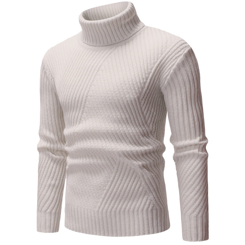 Herren Rollkragenpullover Modern Strukturiert Trendig - BerlinGlamour