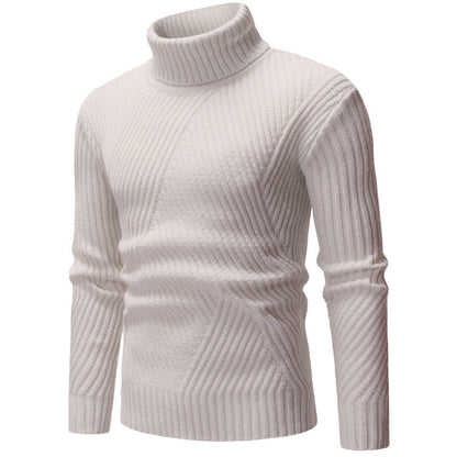Herren Rollkragenpullover Modern Strukturiert Trendig - BerlinGlamour