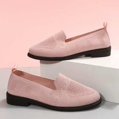 Damen Sneaker Luftig Atmungsaktiv Netzmaterial Weiße Sneakers