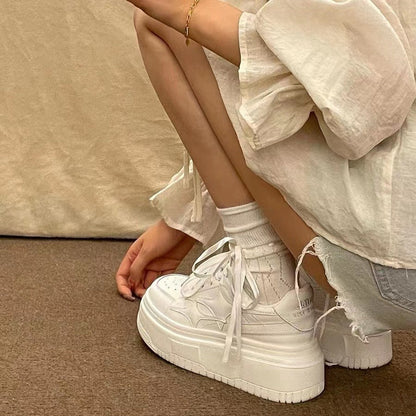Damen Plateausneaker Bequem atmungsaktiv Sportlich