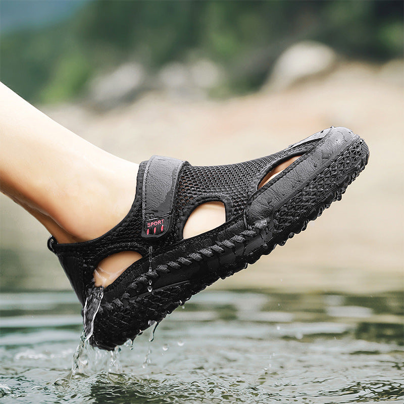Herren Freizeitschuhe Atmungsaktiv mit verstellbarem Riemen bequem