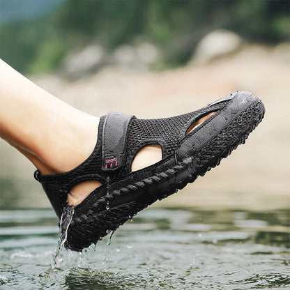Herren Freizeitschuhe Atmungsaktiv mit verstellbarem Riemen bequem