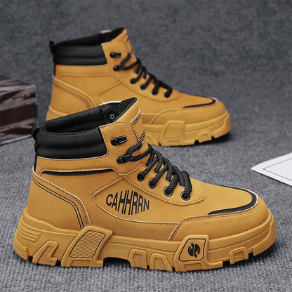 Damen High-Top Sneaker Robust Stylisch Schwarz