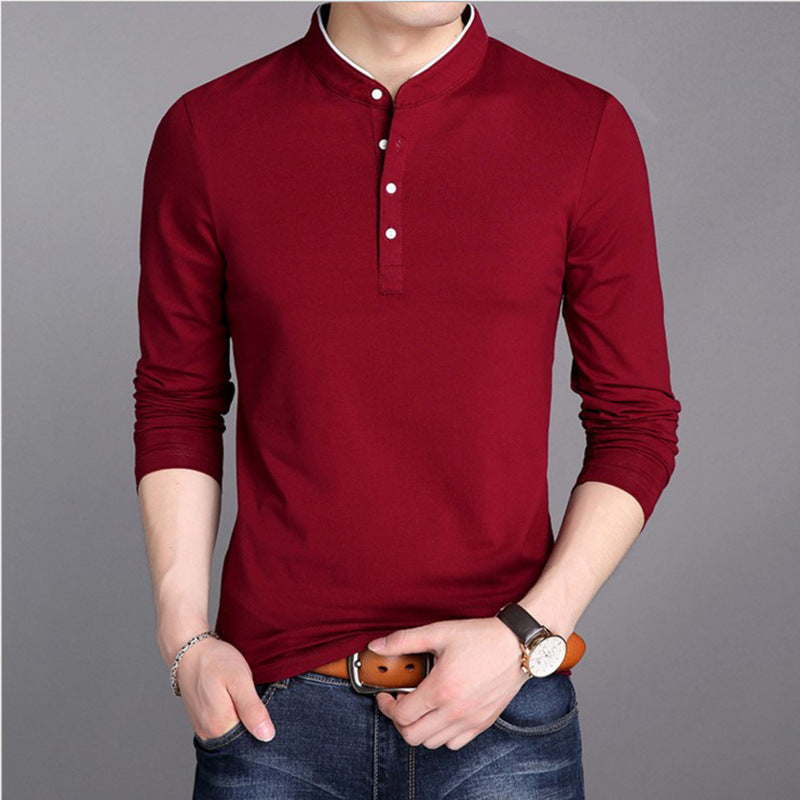 Herren Langarm-Shirt Moderner Schnitt Baumwolle Hochwertig