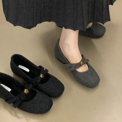 Damen Ballerinas Bequem Schleifen Modisch Damen Schuhe - BerlinGlamour