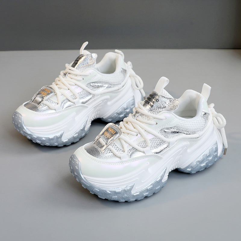 Damen Sneaker Modisch Glänzend Stoßdämpfend