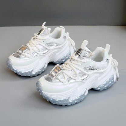 Damen Sneaker Modisch Glänzend Stoßdämpfend