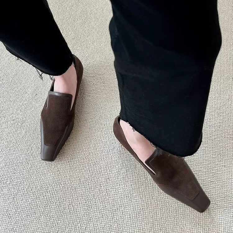 Elegante Leder Loafers Damen Schuhe Schwarz Lederschuhe