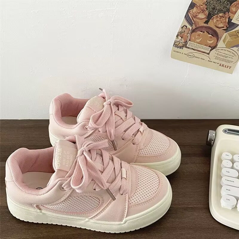 Damen Sneaker Minimalistisch Atmungsaktiv Komfortabel