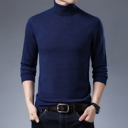 Herren Rollkragenpullover Weich Strick Warm