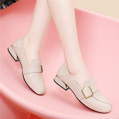 Damen Mokassins Elegante Schnallen Schuhe Komfort