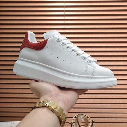 Damen Sneaker Sportlich Lederspitze Weich gepolstert