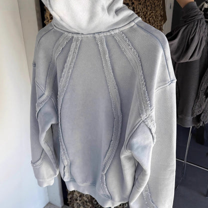 Herren Kapuzenpullover Strukturoptik Stadtlook Modern