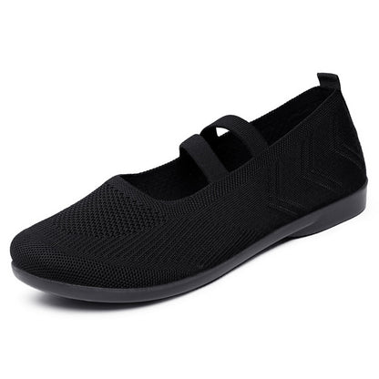 Damen Ballerinas Bequem Elastisch Spitze Schuhe