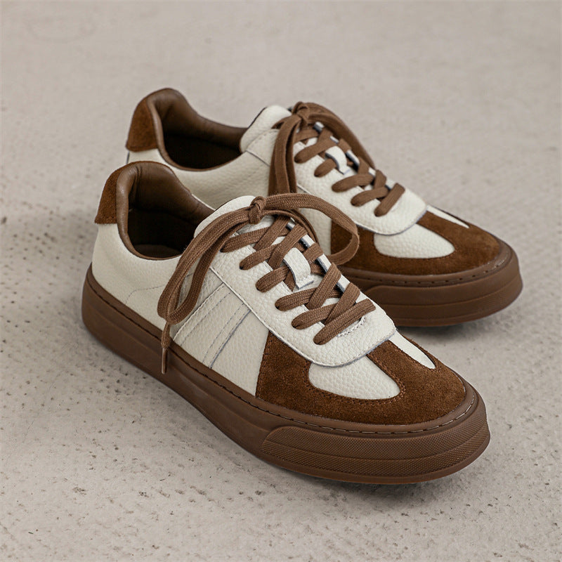 Damen Sneaker Freizeit Schuhe Leder Wildleder Modern