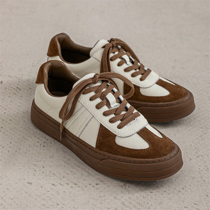 Damen Sneaker Freizeit Schuhe Leder Wildleder Modern