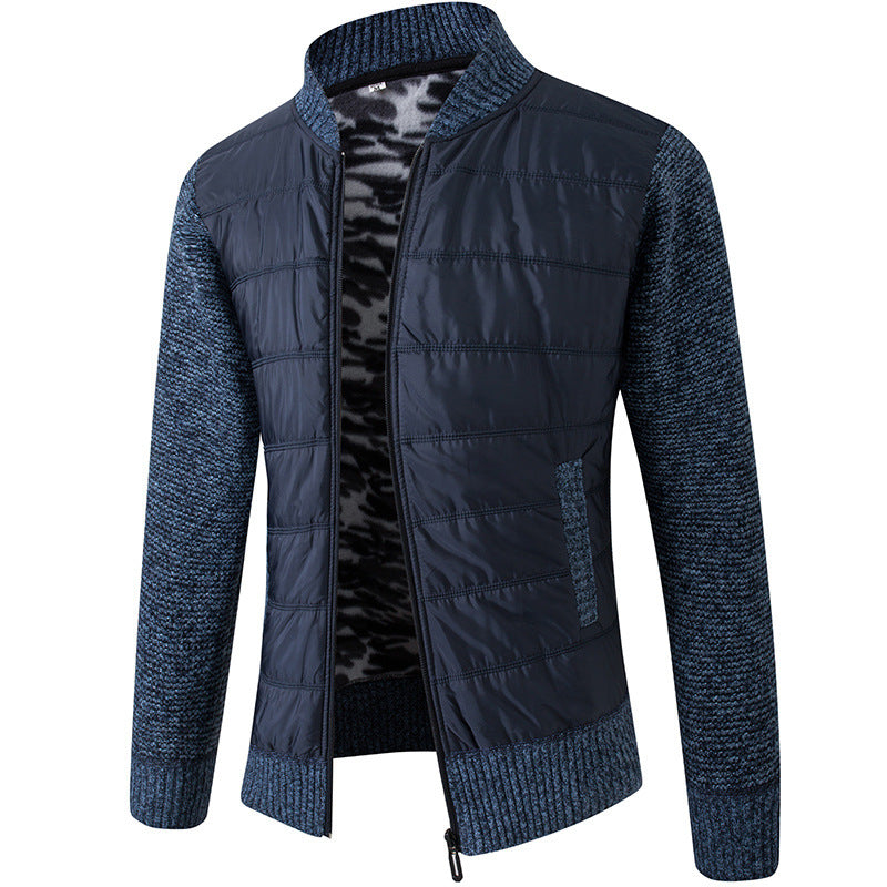 Herren Übergangsjacke Stehkragen Modern Strukturiert