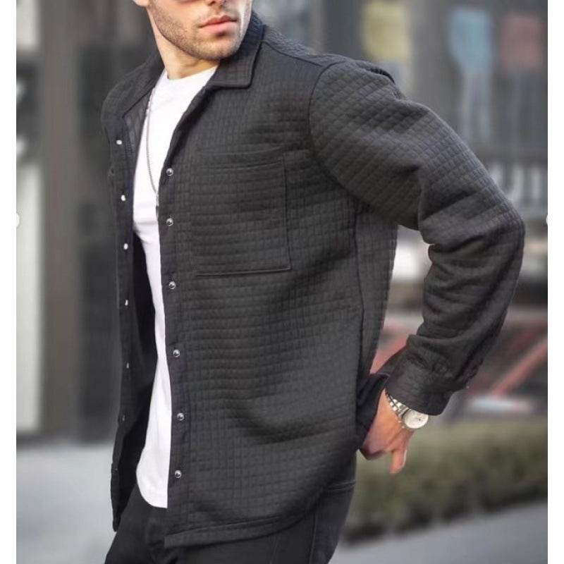 Herren Steppjacke Warm mit Brusttasche Modern