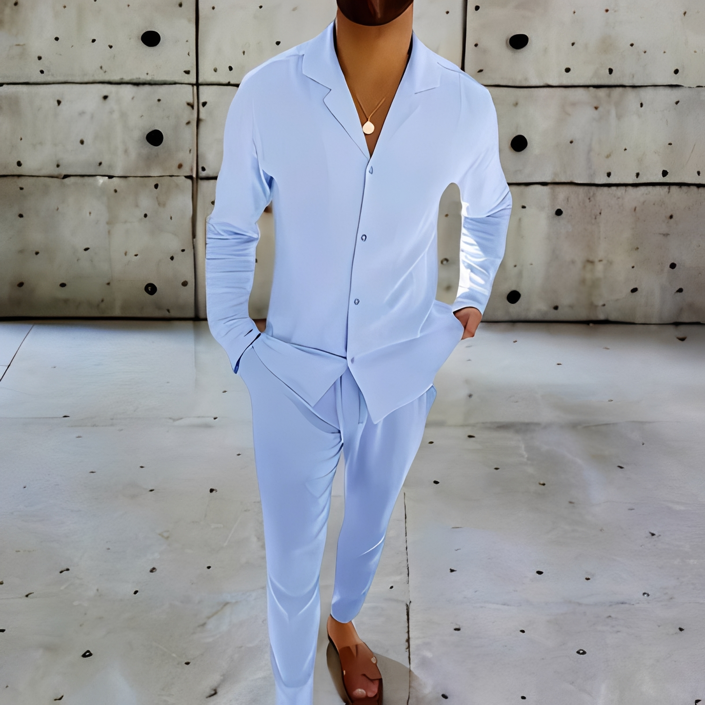 Männer Sommeranzug Modern Slim Fit