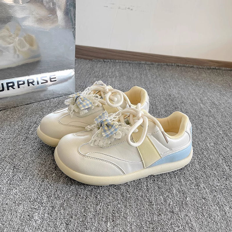 Damen Sneaker Sportlich Rüschen Schuhe Frauen