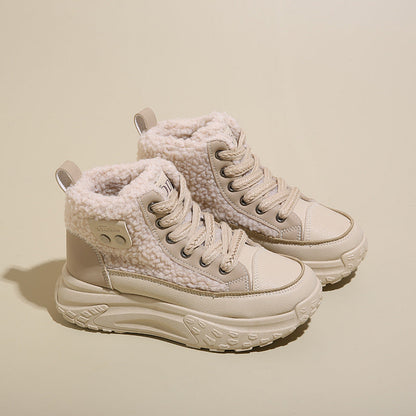 Damen Sneaker High-Top Warmfutter Rutschfest Winter