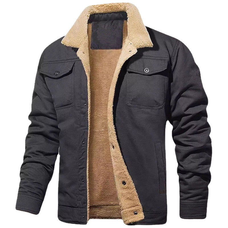 Herren Steppjacke gefüttert Warm mit Kapuze Outdoor