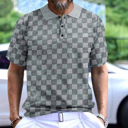 Herren Polo-Shirt Modern mit Struktur und Komfort-Kragen