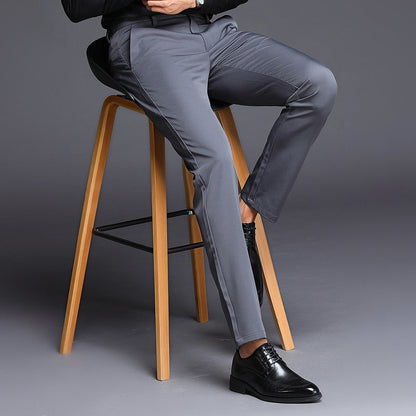 Herren Anzughose Slim Fit mit Taschen Elegant Schwarz