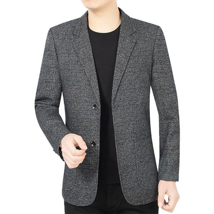 Herren Blazer Kariert Elegant Modern Slim Fit