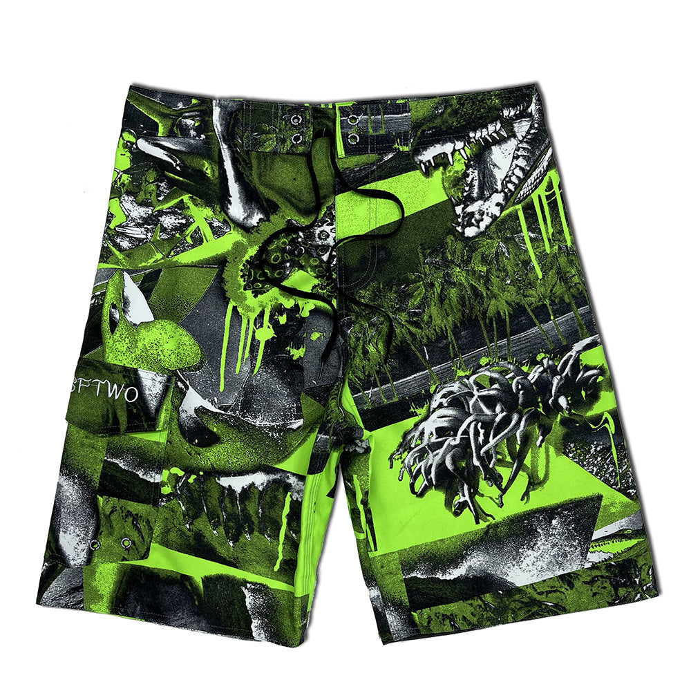 Männer Shorts Surf Elastisch Mit Grafikdesign