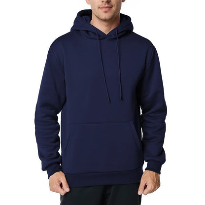 Herren Fleece Kapuzenpullover Warm Bequem Grau