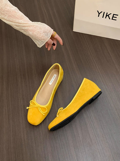 Damen Mokassins mit Schleifen Damen Schuhe Elegante Mode