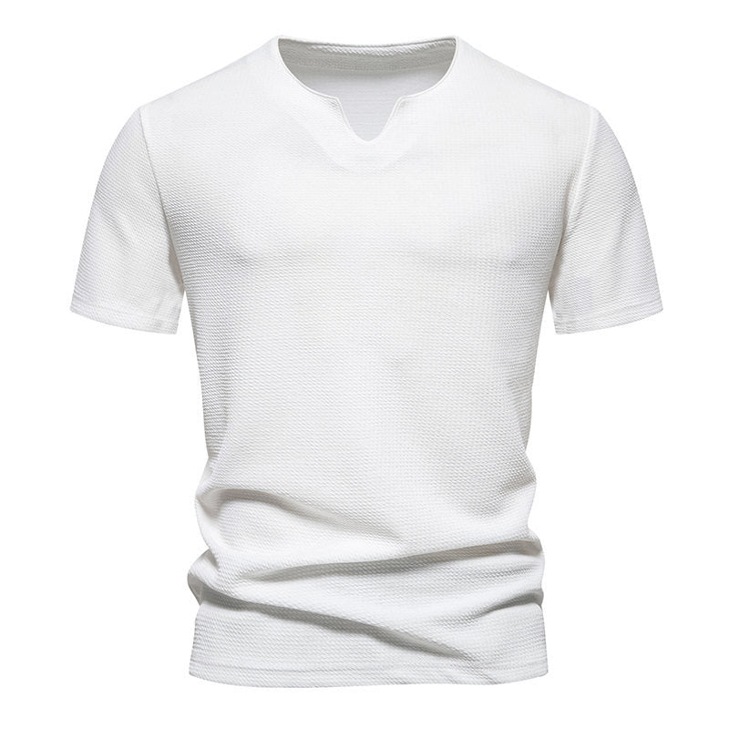 Herren T-Shirt Kurzarm Modern V-Ausschnitt Atmungsaktiv