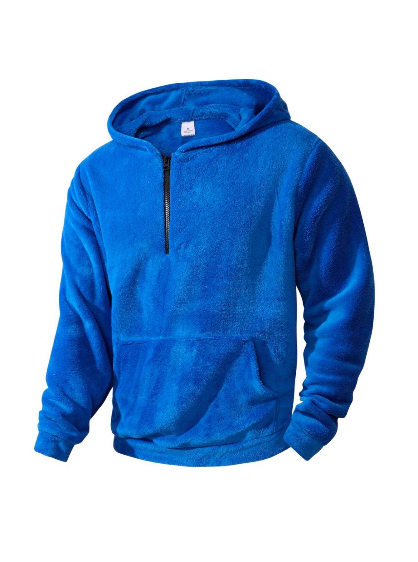 Herren Fleece-Hoodie Halblang Reißverschluss Sportlich