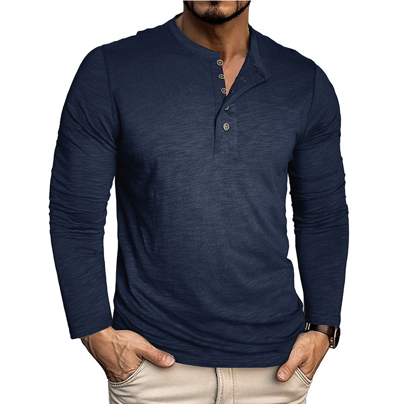 Herren Hemd Langarm Elegant mit Knöpfen Moderne Style