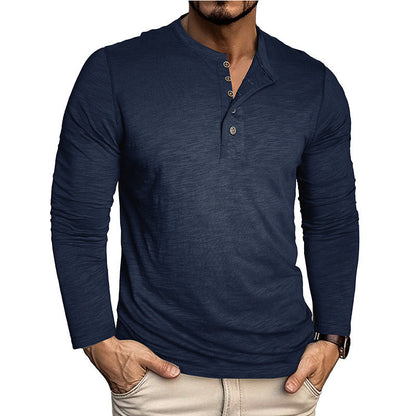 Herren Hemd Langarm Elegant mit Knöpfen Moderne Style