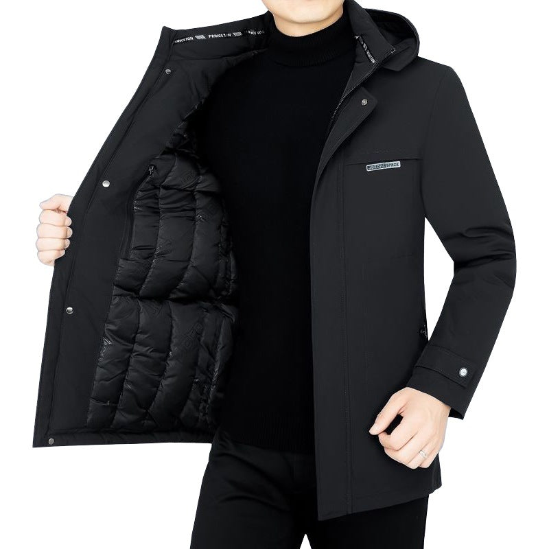 Herren Wasserabweisende Wattierte Winterjacke
