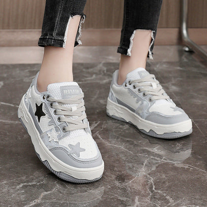 Damen Sneaker Sportlich Stern-Design atmungsaktiv