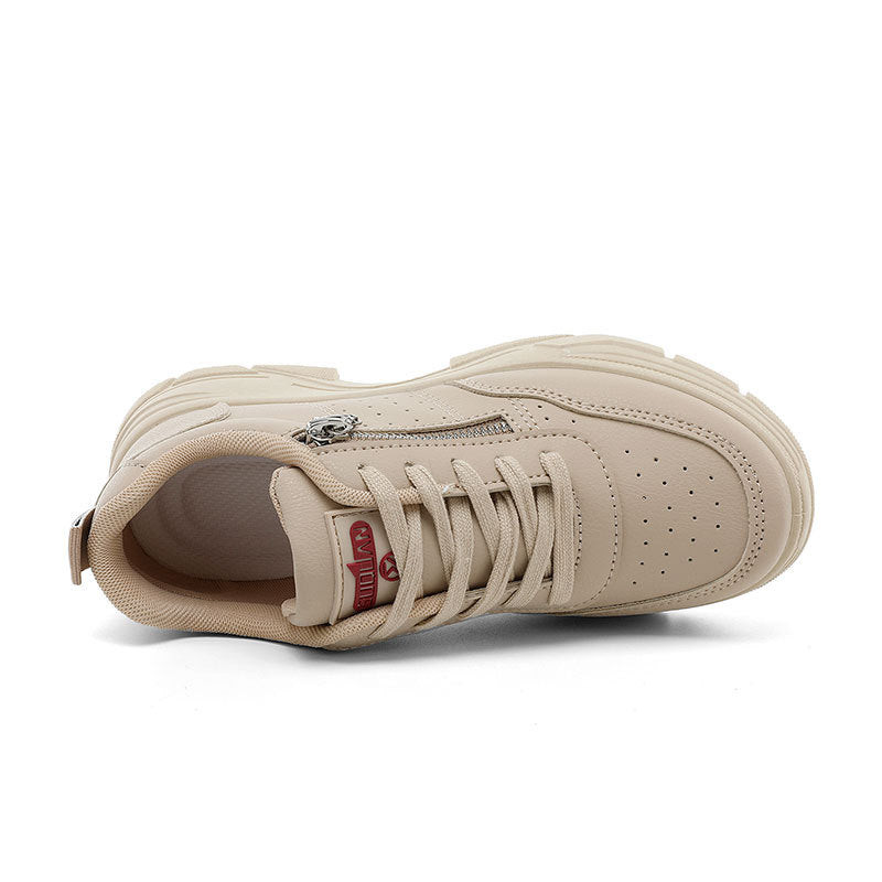 Damen Sneaker Sportlich Komfortabel mit Reißverschluss
