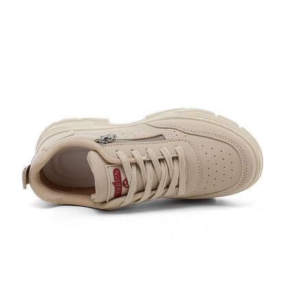 Damen Sneaker Sportlich Komfortabel mit Reißverschluss